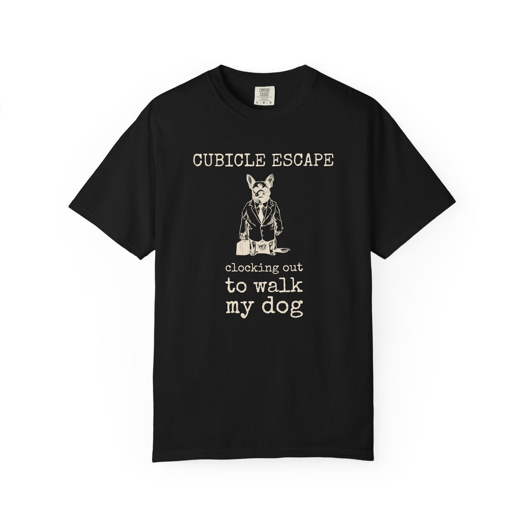 Dog Lover Work Shirt - Cubicle Escape Clocking Out to Walk My Dog