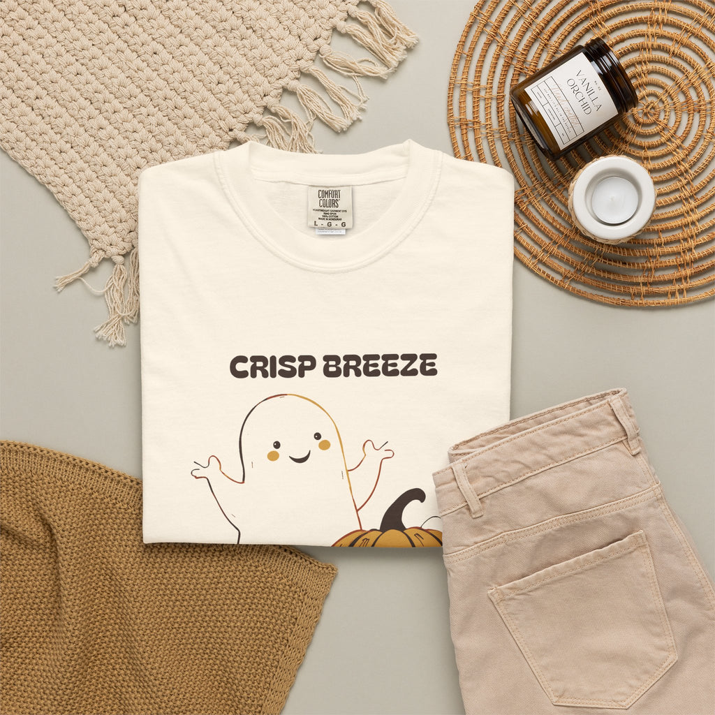 Spooky Season Shirt - Crisp Breeze Leaves Turning and Bones Rattling