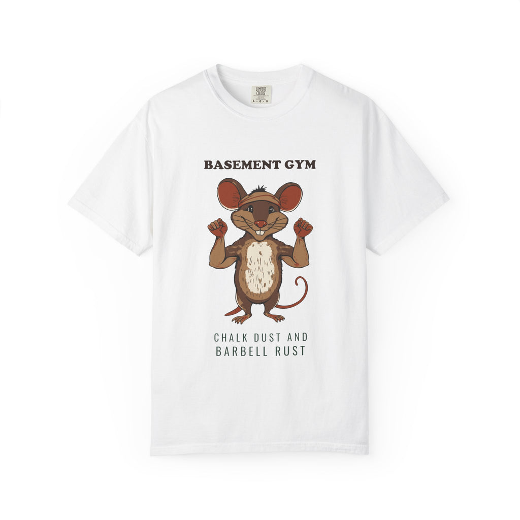 Gym Shirt - Basement Gym Chalk Dust And Barbell Rust Tee