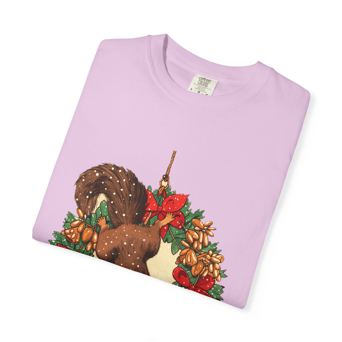 Wildlife Shirt - Squirrel Stealing Birdseed Wreath Tee