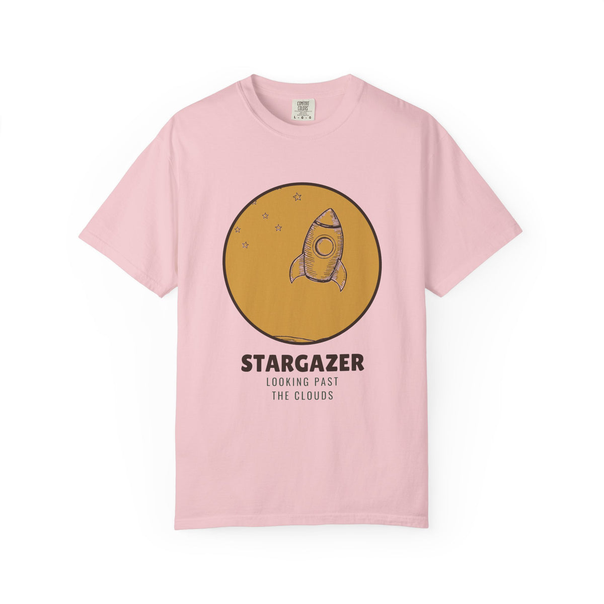 Stargazer Rocket Shirt - Looking Past The Clouds Space Lover Tee