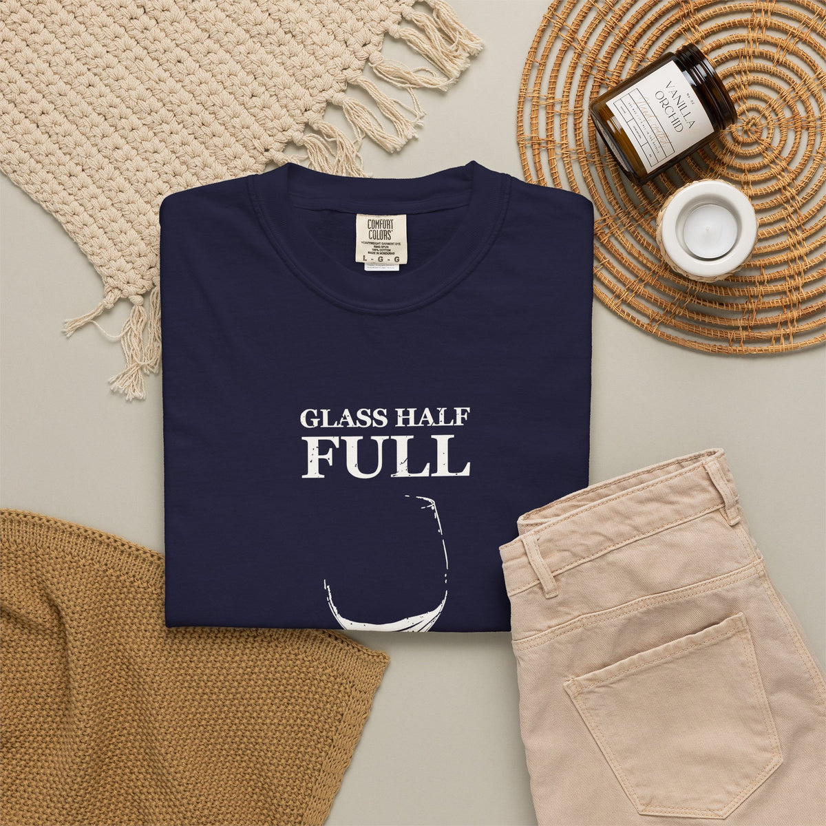 Glass Half Full for about a Minute Shirt Beer Drinker Tee