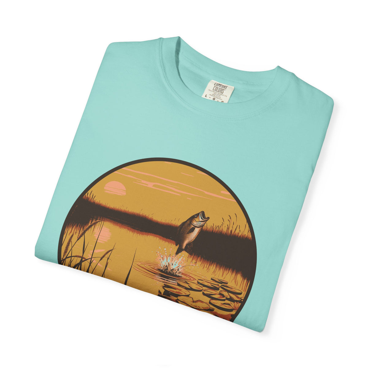 Bass Fishing Shirt - Bass Pond Wildflowers Tee