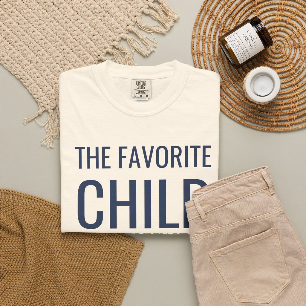 Funny Sibling Shirt - The Favorite Child by Default - Sibling Gift