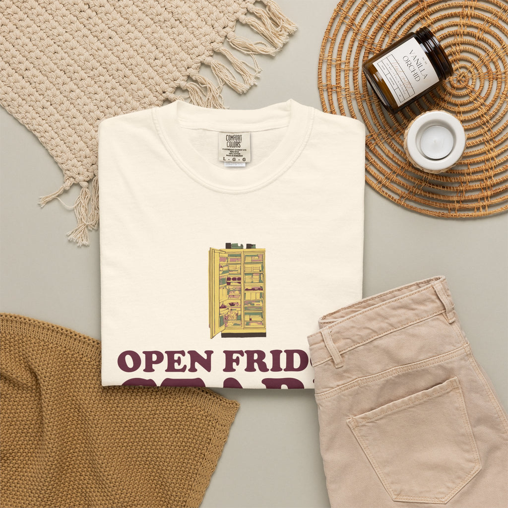 Funny Snack Lover Shirt - Open Fridge Stare Close Fridge Repeat