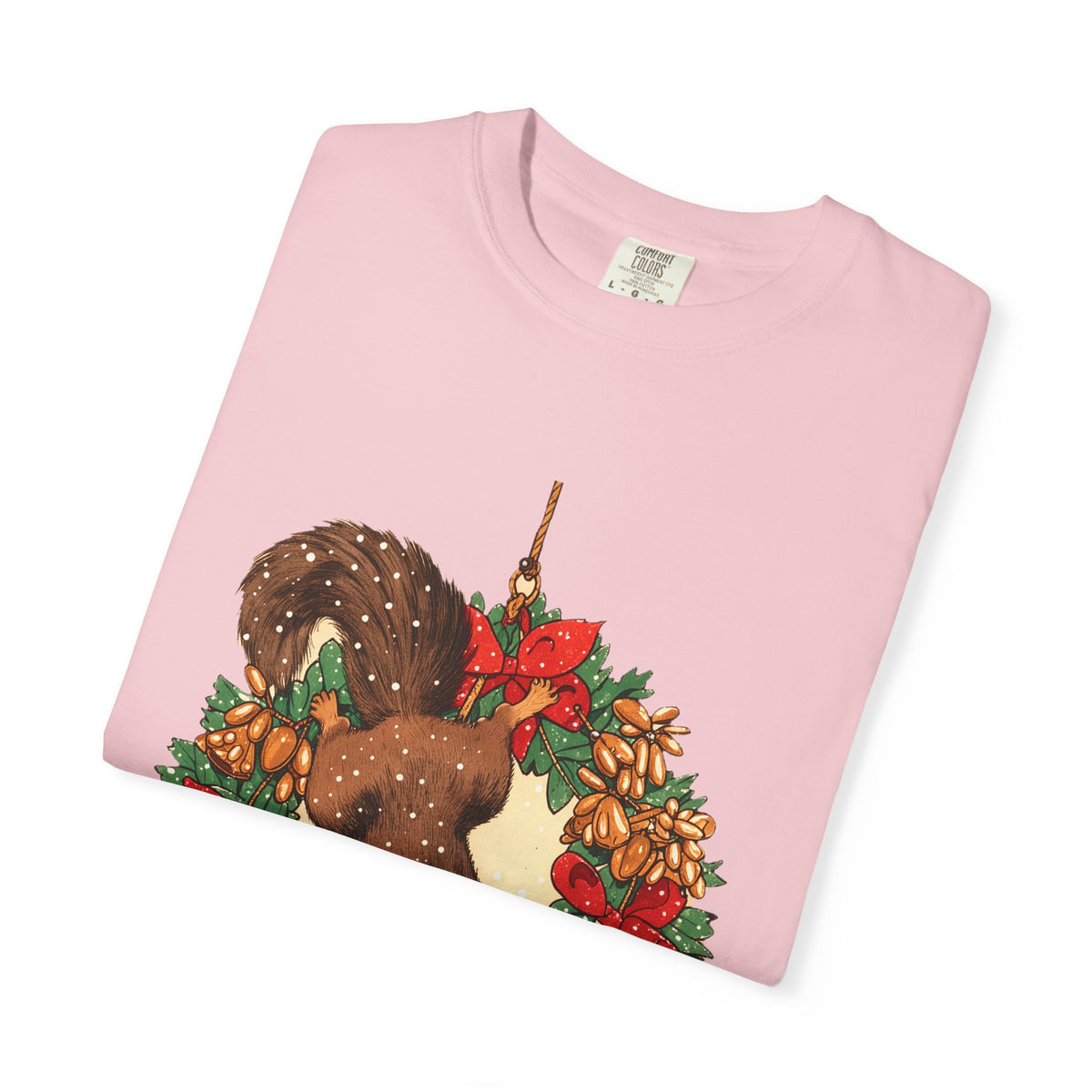 Wildlife Shirt - Squirrel Stealing Birdseed Wreath Tee