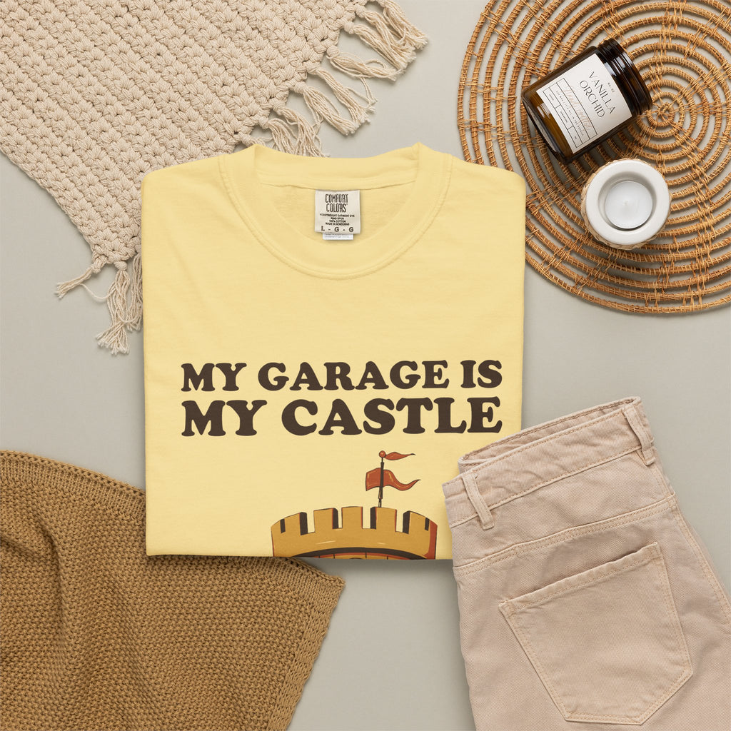 Funny My Garage is My Castle Shirt - Dad Gift Tee
