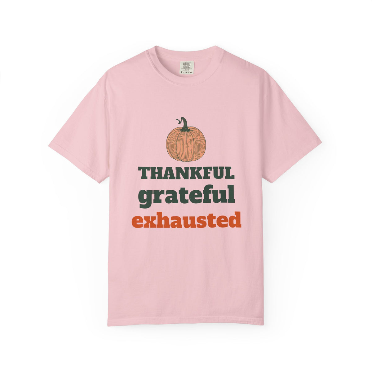 Thanksgiving Shirt - Thankful Grateful Exhausted Tee