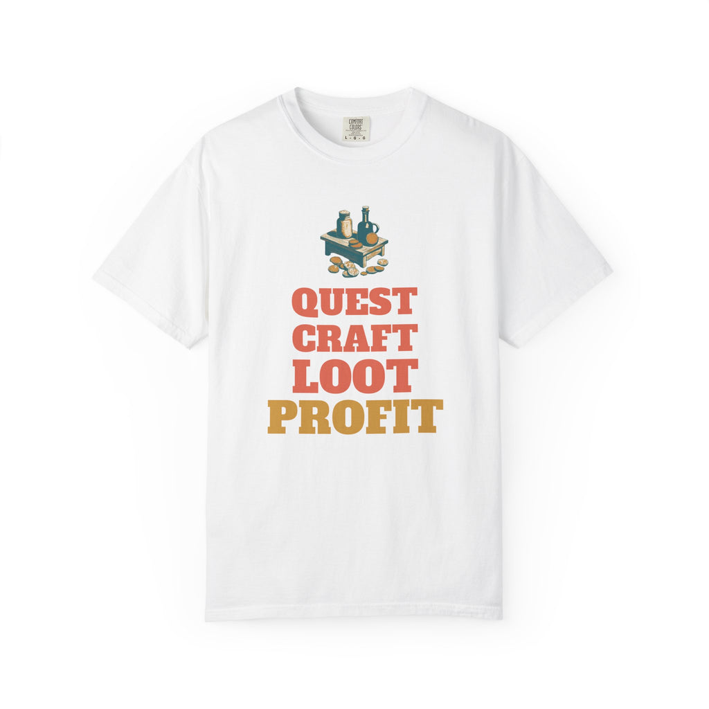 Funny MMO Gamer Shirt - Quest Craft Loot Profit - MMO Gamer Gift