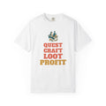 Funny MMO Gamer Shirt - Quest Craft Loot Profit - MMO Gamer Gift