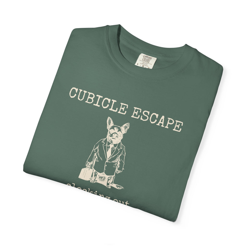 Dog Lover Work Shirt - Cubicle Escape Clocking Out to Walk My Dog