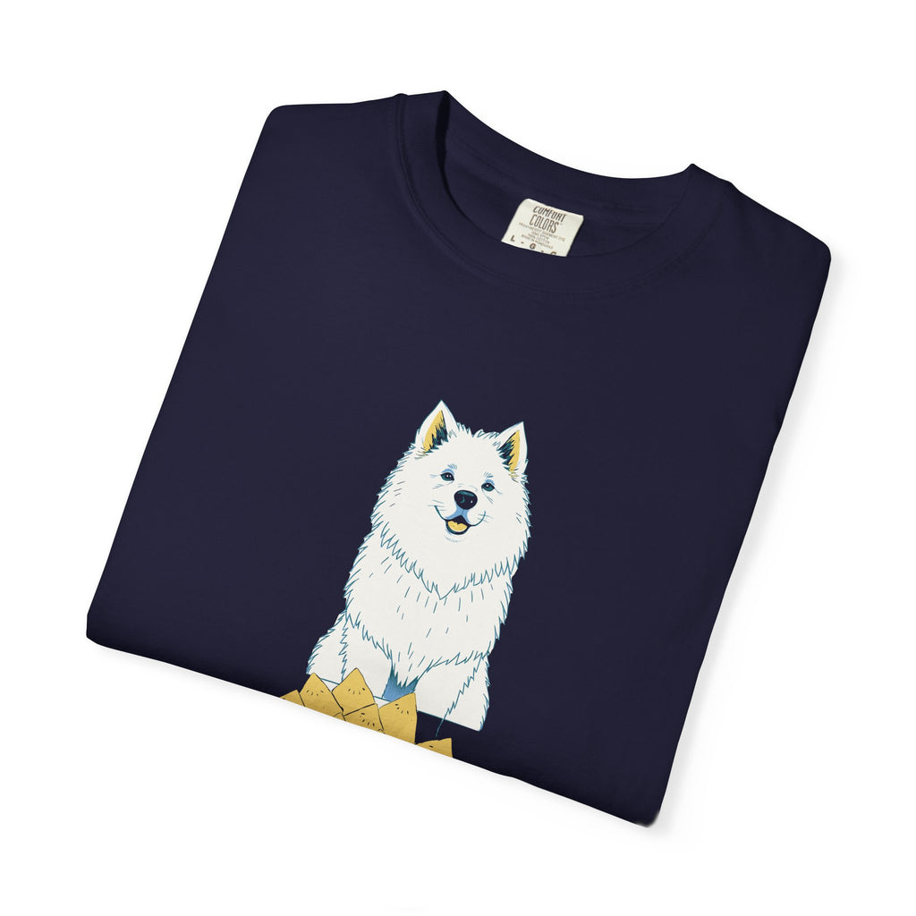 Funny The Samoyed Smells Samosas from Three Rooms Away Shirt