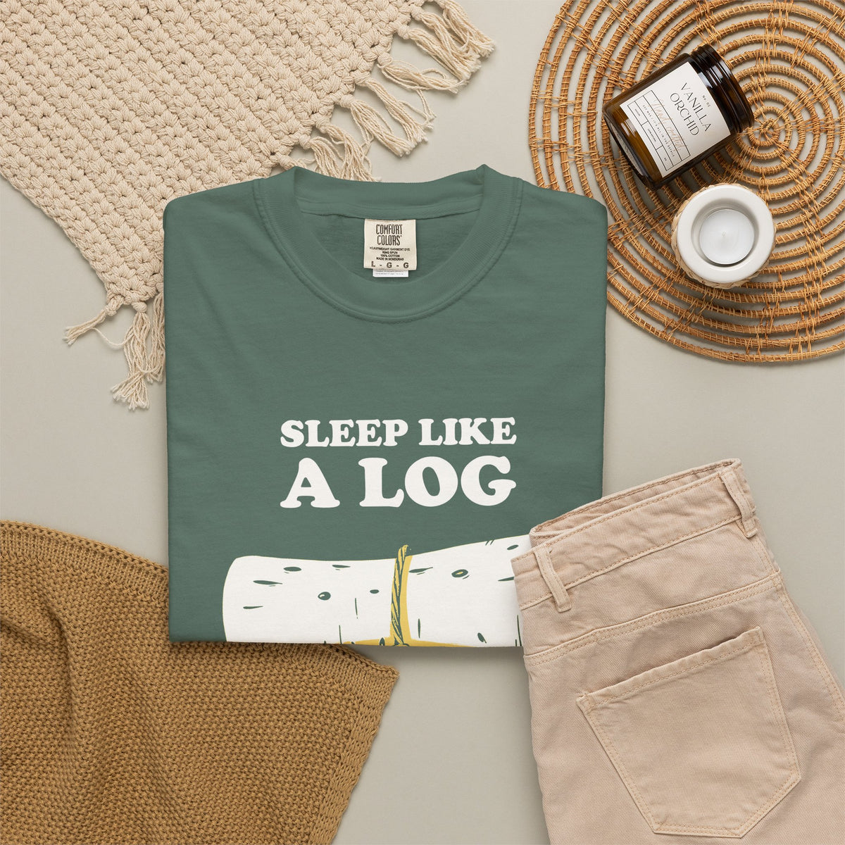 Funny Cabin Lover Shirt - Sleep Like a Log - Cabin Lover Gift