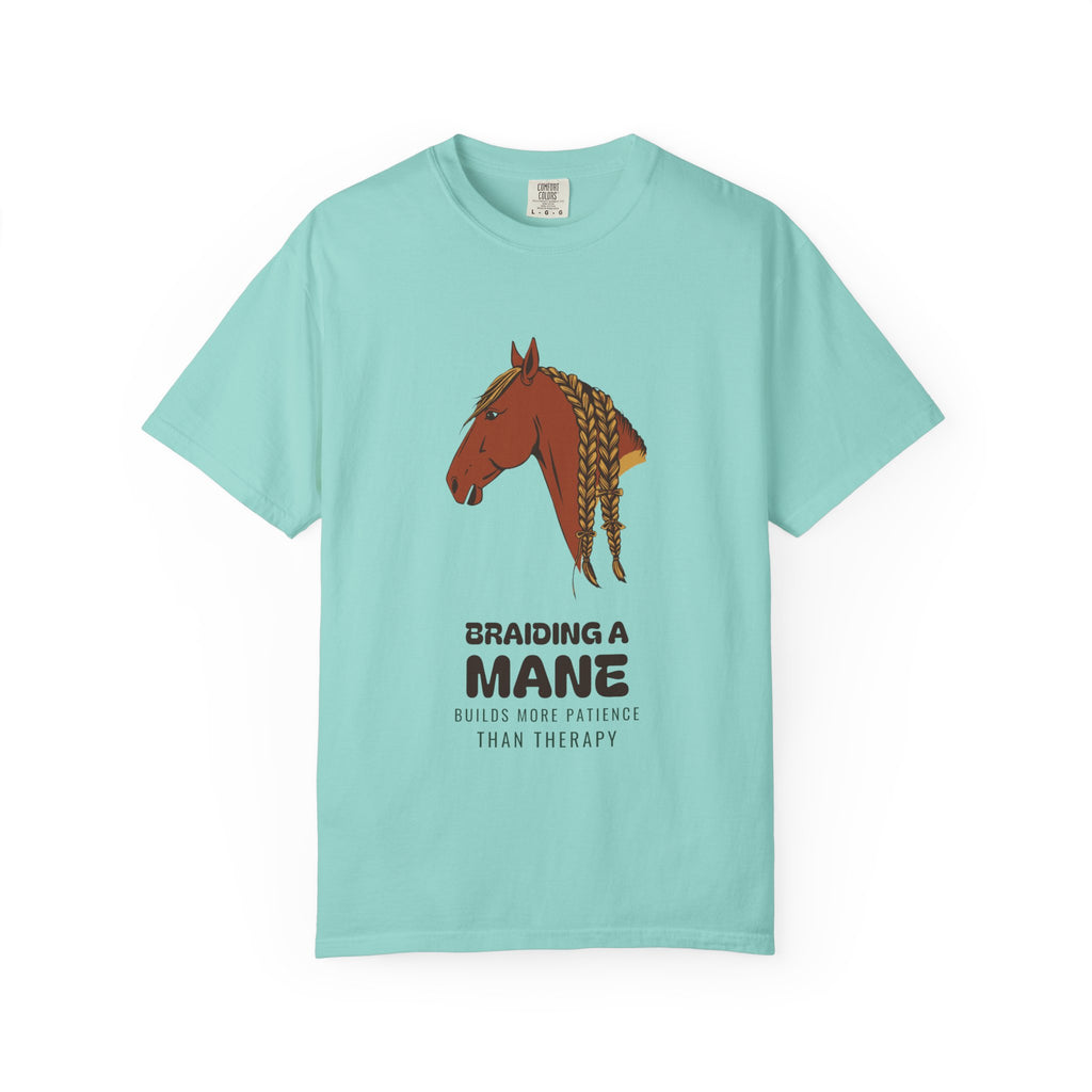 Women's Horse Braiding Shirt - Braiding a Mane Builds More Patience