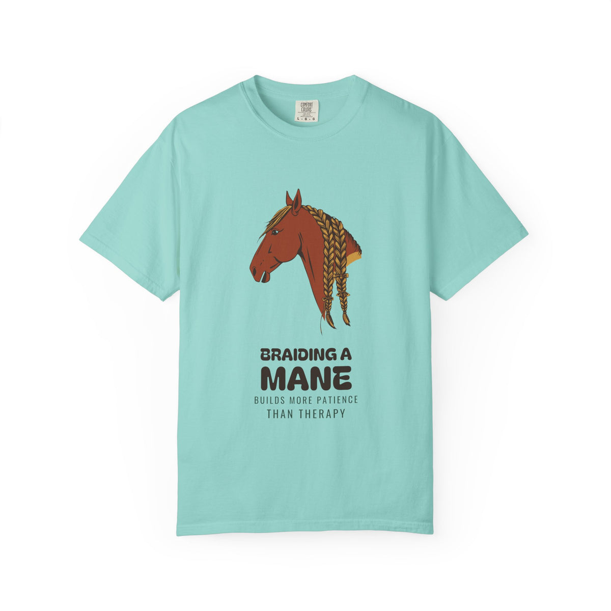 Women's Horse Braiding Shirt - Braiding a Mane Builds More Patience