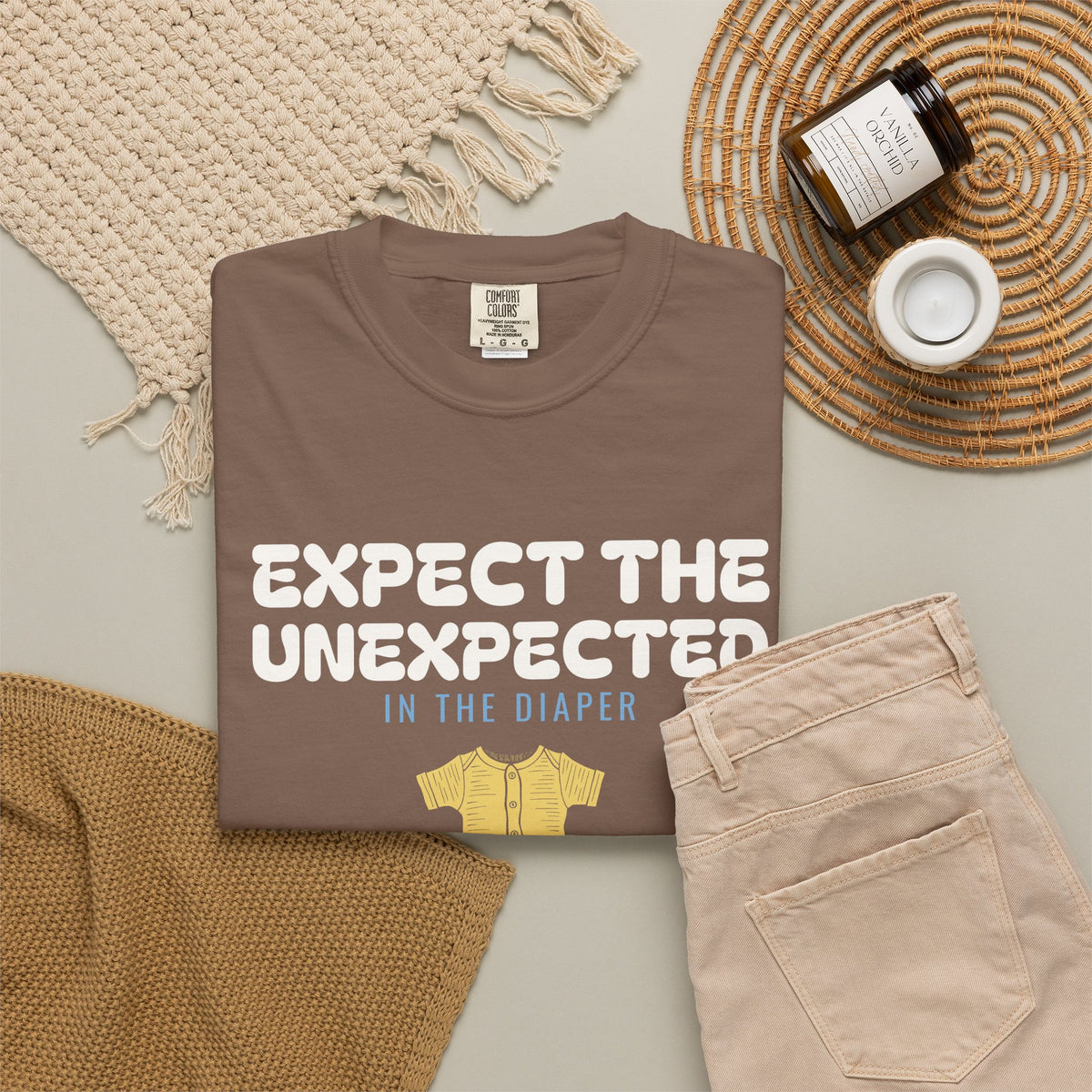 New Dad Shirt - Expect the Unexpected in the Diaper Tee