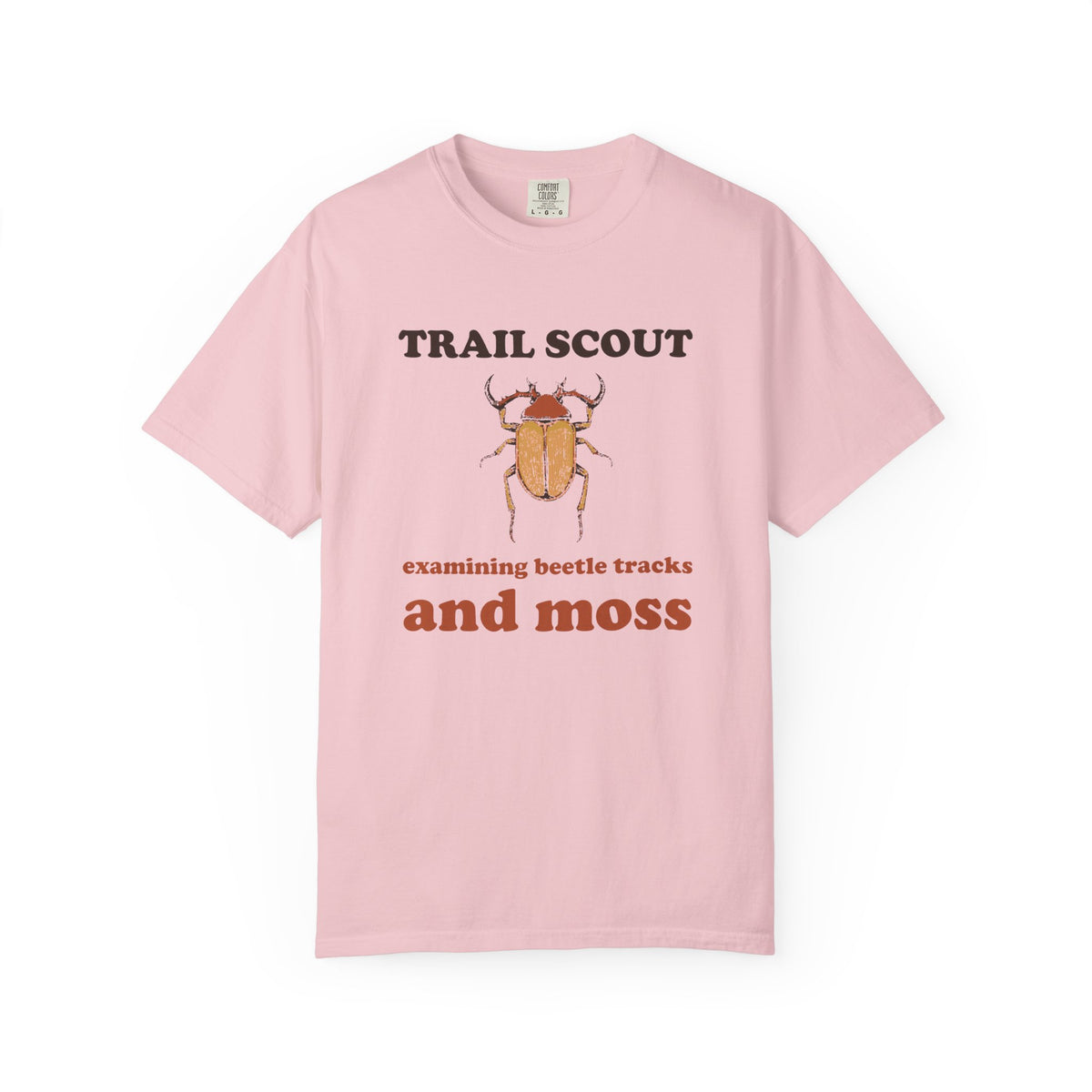 Nature Lover Shirt - Trail Scout Examining Beetle Tracks and Moss Tee