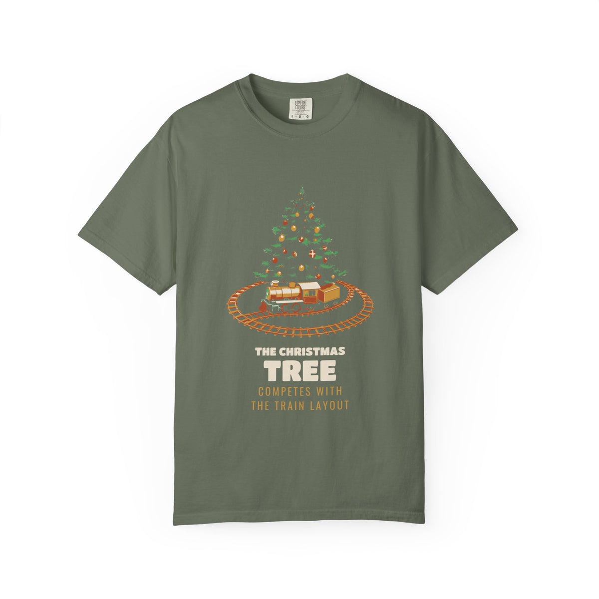 Model Train Christmas Shirt - The Tree Competes With the Layout Tee
