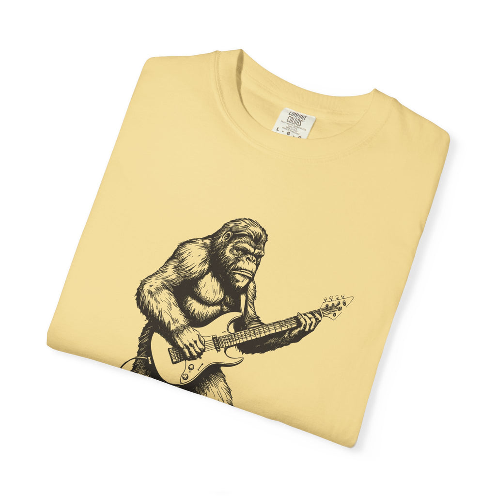 Sasquatch Shirt Funny Bigfoot Guitarist Cryptid Music Tee