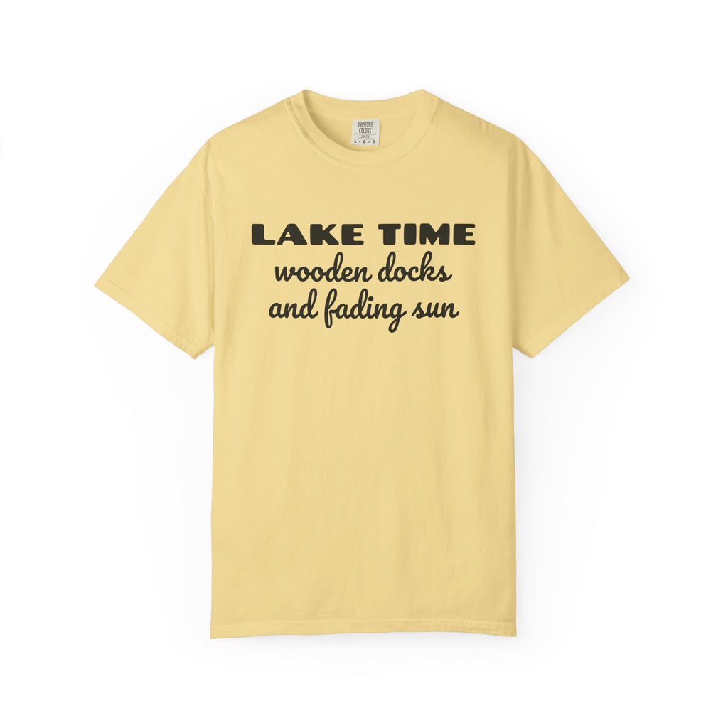 Lake Life Family Shirt - Lake Time Wooden Docks and Fading Sun