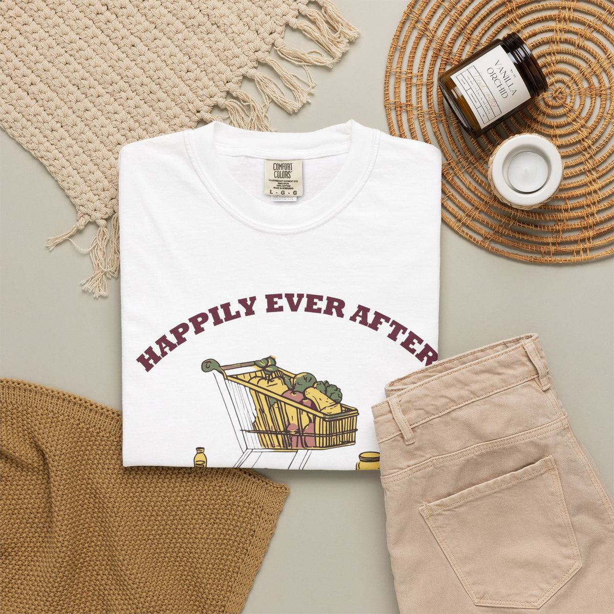 Couple Shirt - Happily Ever After is Mostly Grocery Shopping