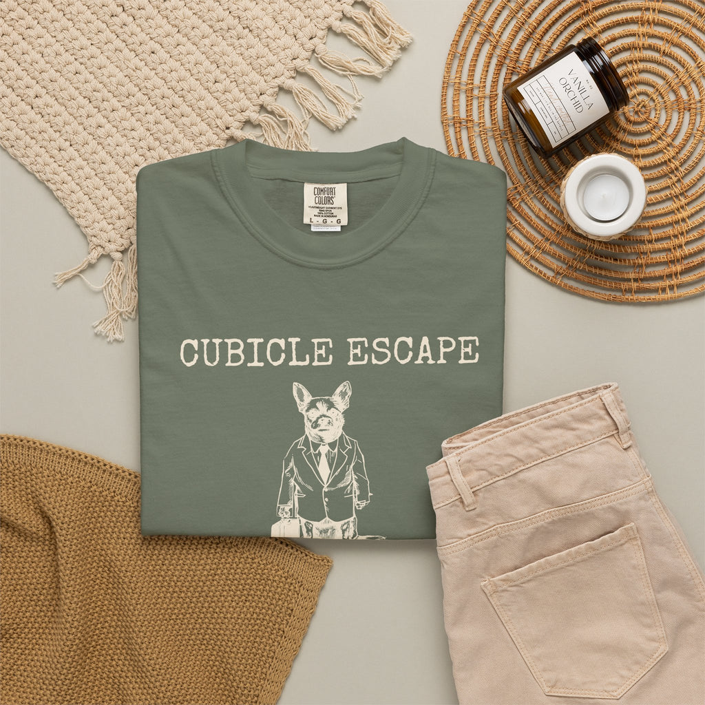 Dog Lover Work Shirt - Cubicle Escape Clocking Out to Walk My Dog