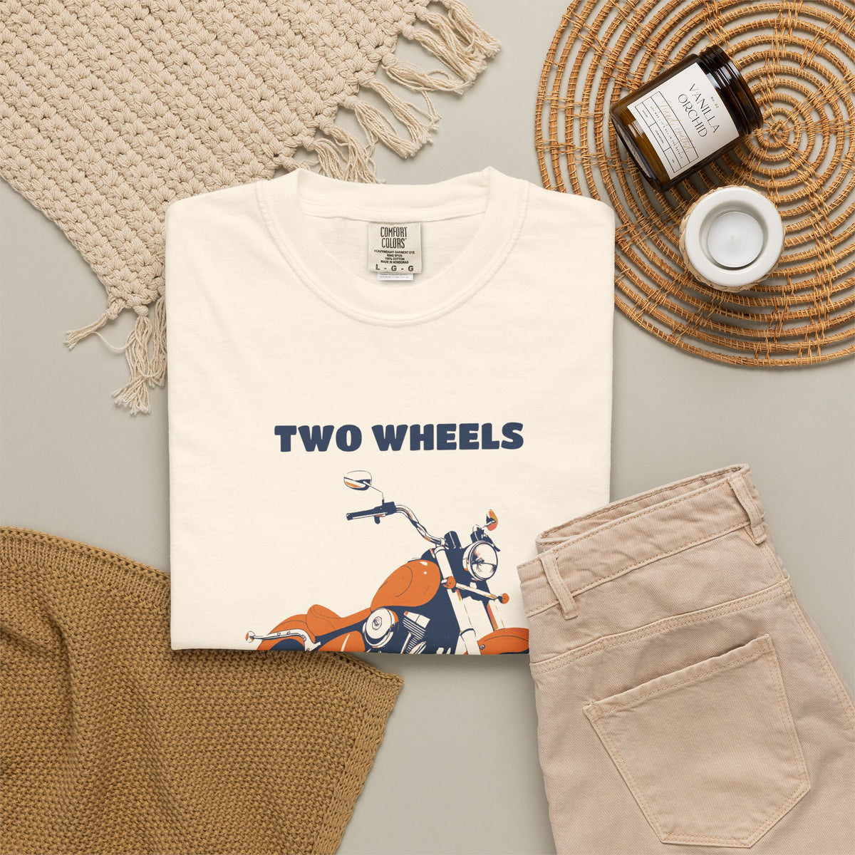 Motorcycle Rider Shirt - Two Wheels Winding Blacktop and Open Sky Tee