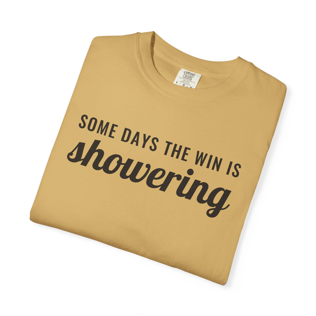 Mental Health Gift Shirt - Some Days the Win is Showering Tee