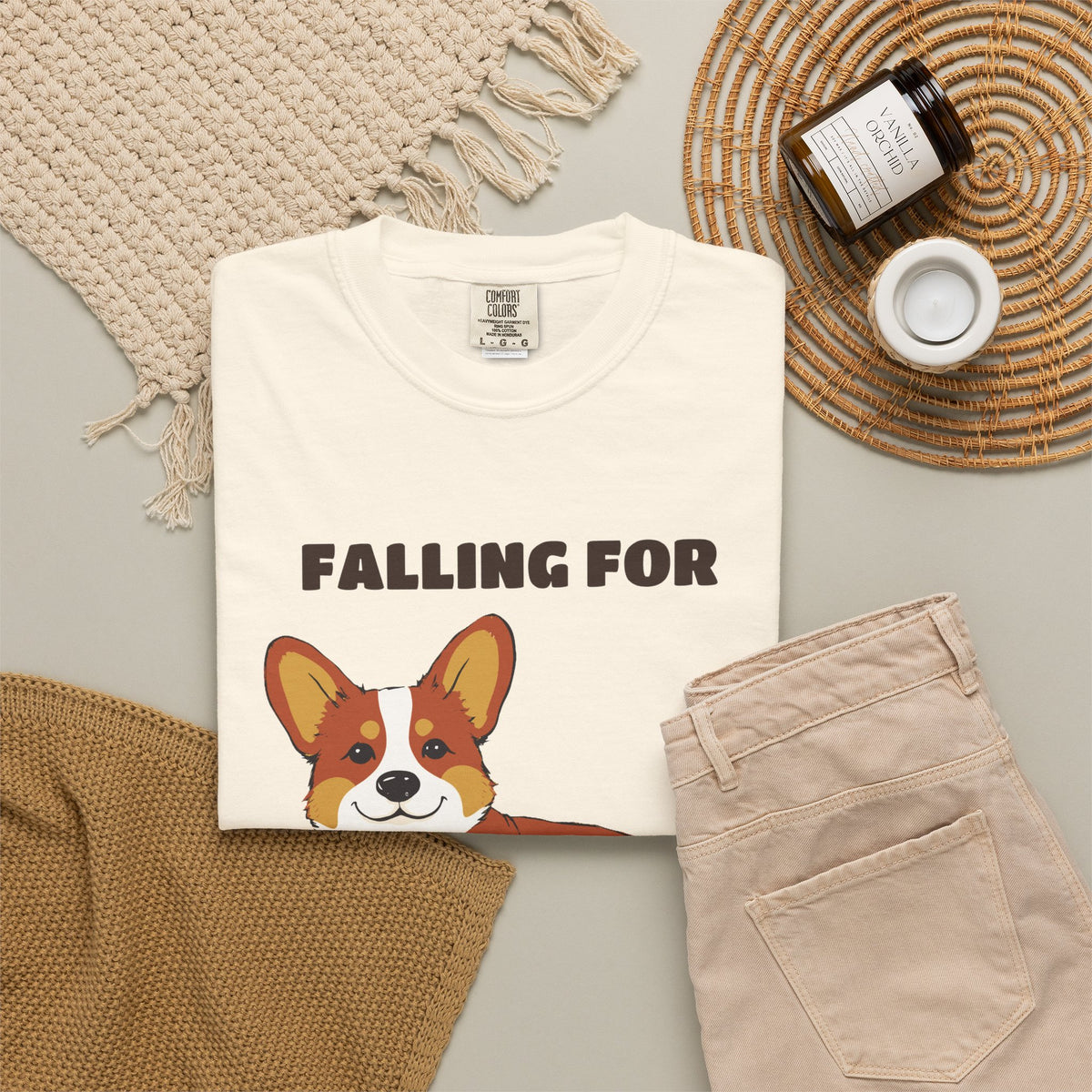 Fall Corgi Shirt - Falling For The Sploot Season Tee