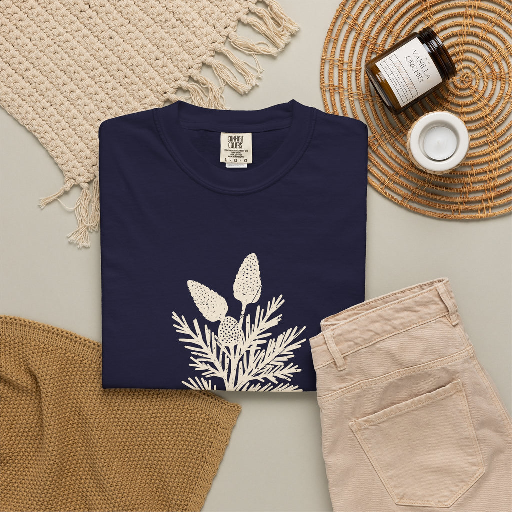 Funny Pine and Cone Shirt - Forest Imagery Winter Gift Tee