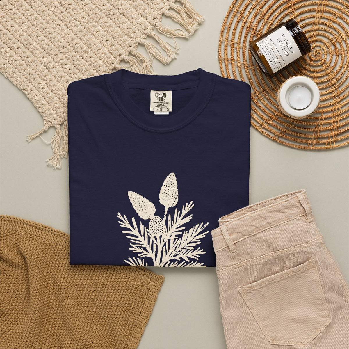 Funny Pine and Cone Shirt - Forest Imagery Winter Gift Tee