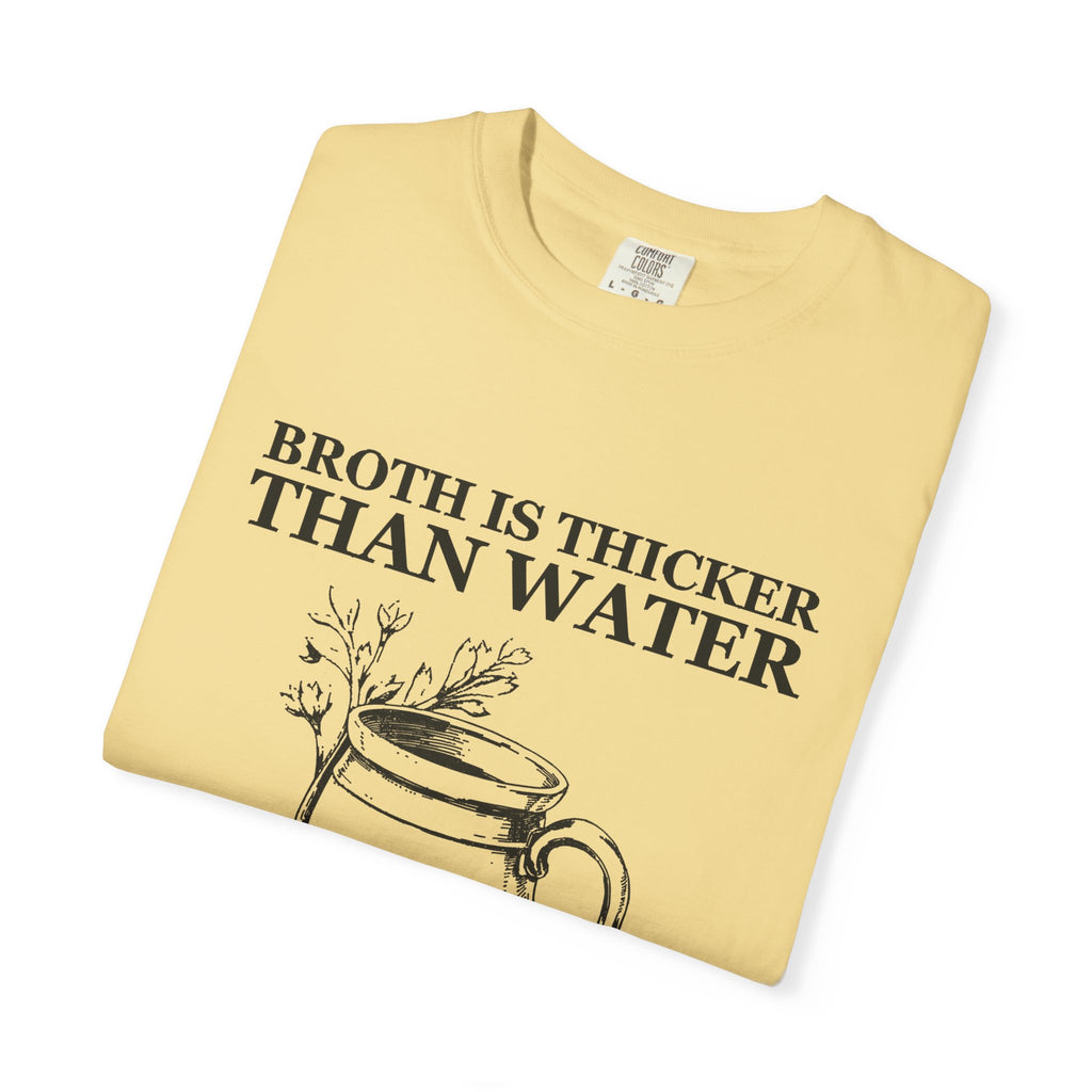 Dark Academia Foodie Fall Shirt - Broth Is Thicker Than Water Tee