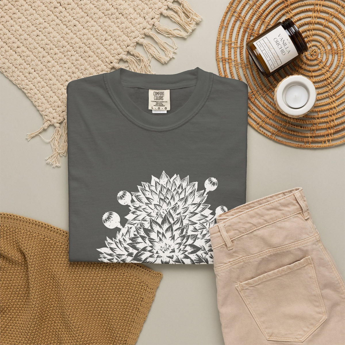 Dahlia Season Shirt Botanical Print Fan Fall Tee
