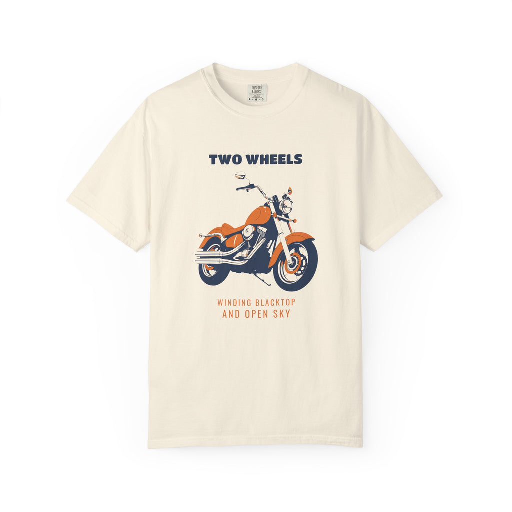 Motorcycle Rider Shirt - Two Wheels Winding Blacktop and Open Sky Tee