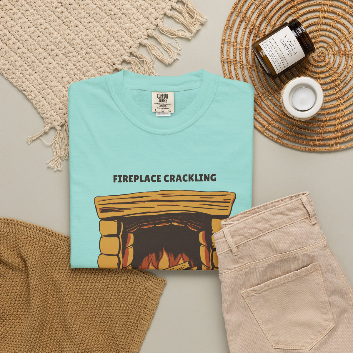 Homebody Shirt - Fireplace Crackling the Rest Can Wait Till Monday