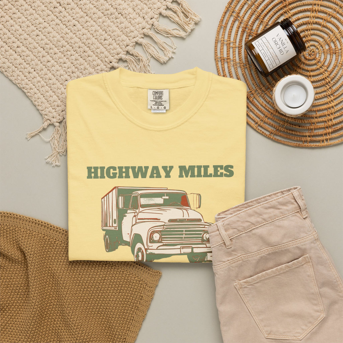 Truck Driver Shirt - Highway Miles Eighteen Wheels and Open Lanes