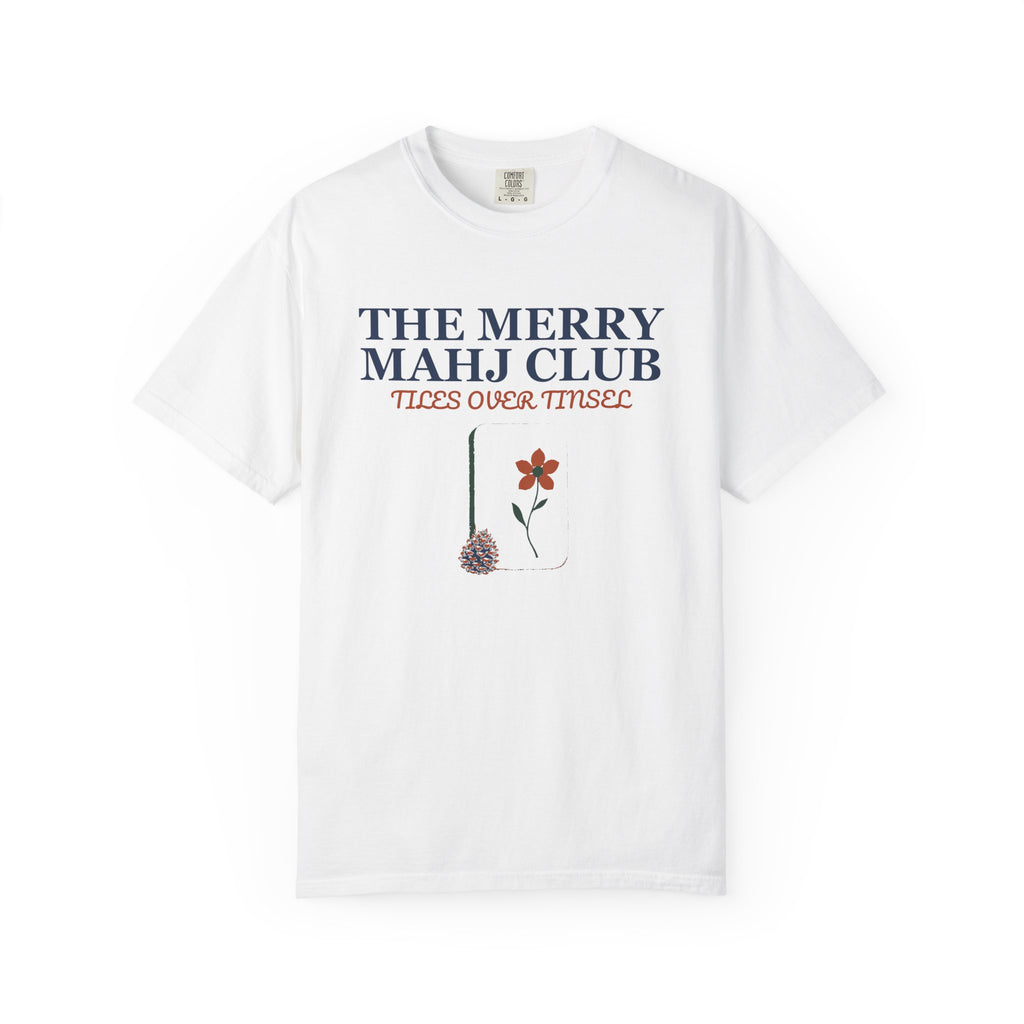 Mahjong Christmas Shirt - The Merry Mahj Club Tiles Over Tinsel