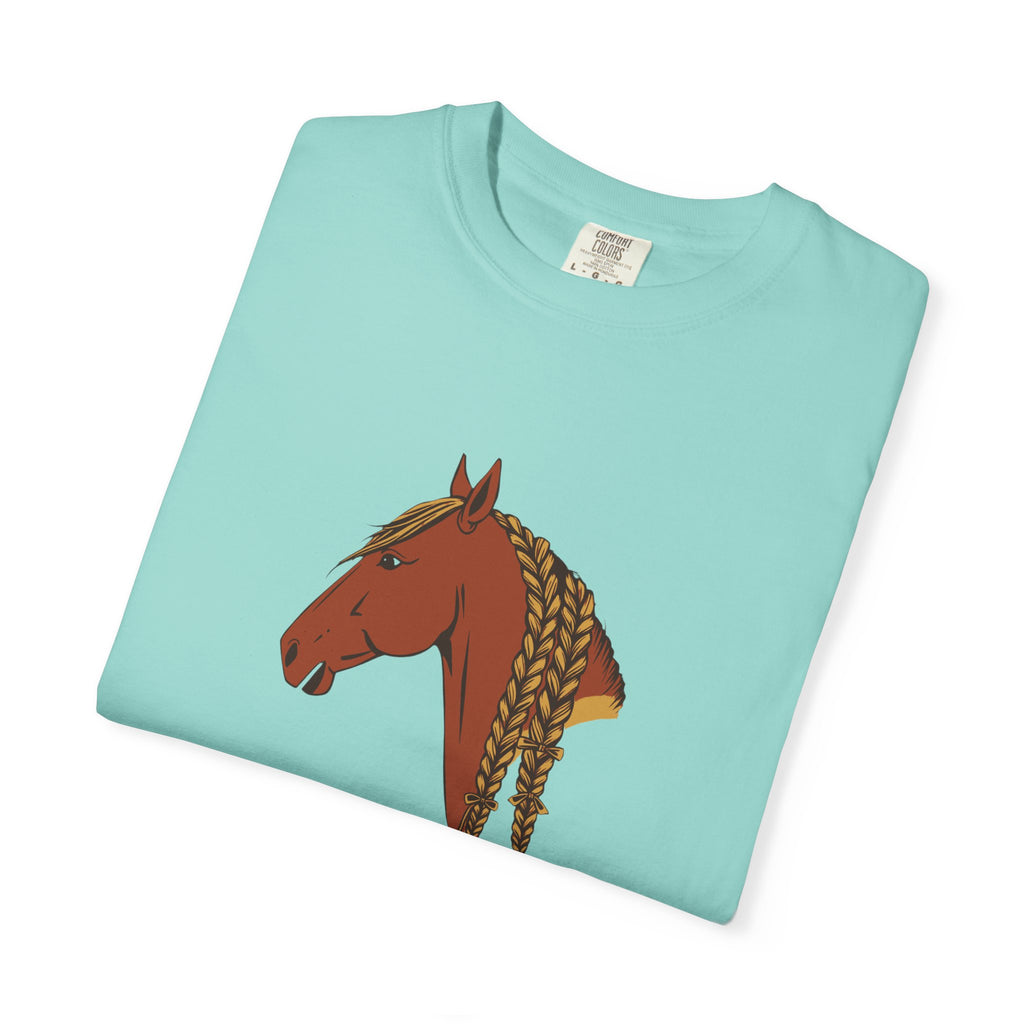 Women's Horse Braiding Shirt - Braiding a Mane Builds More Patience