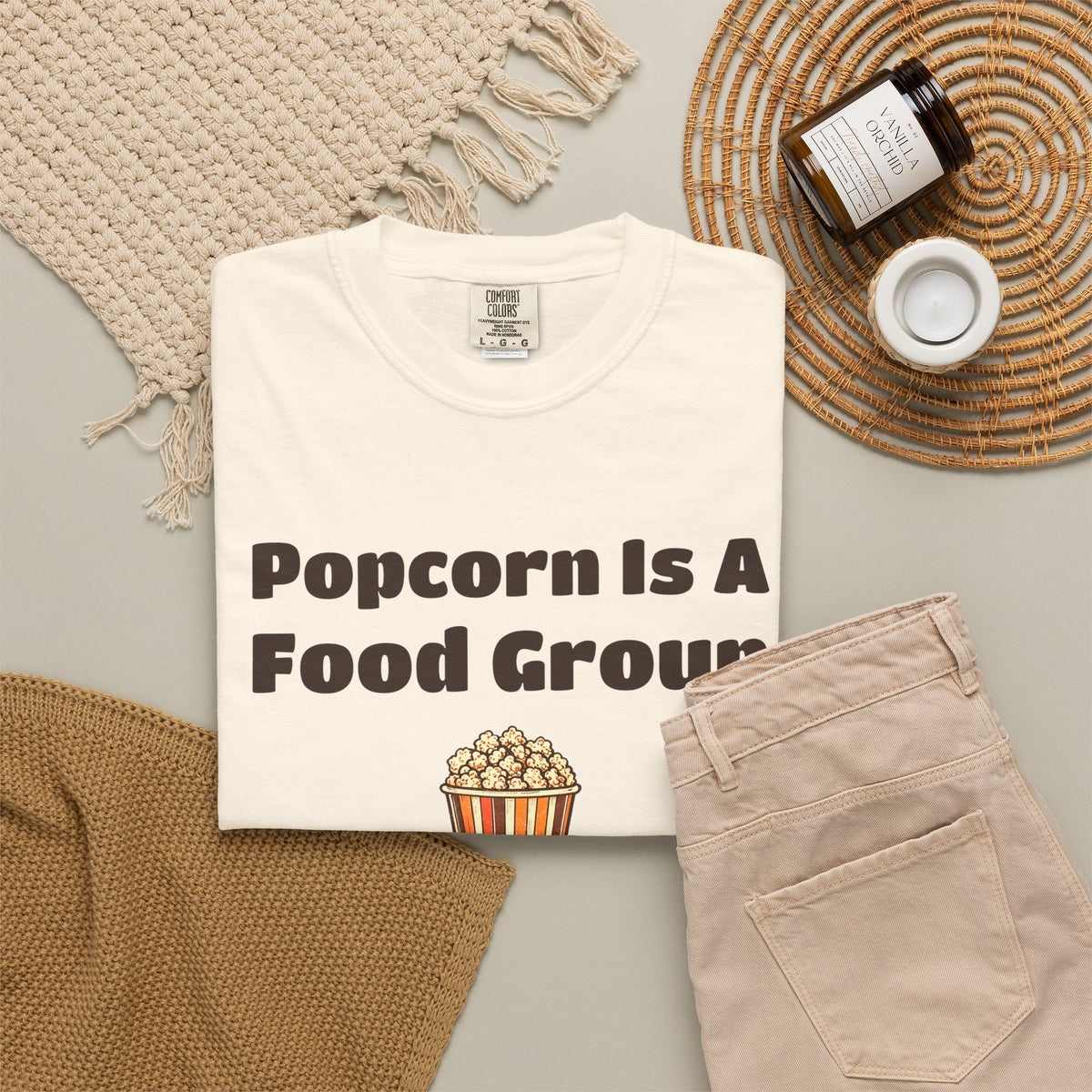 Snack Lover Shirt - Popcorn is a Food Group Tee