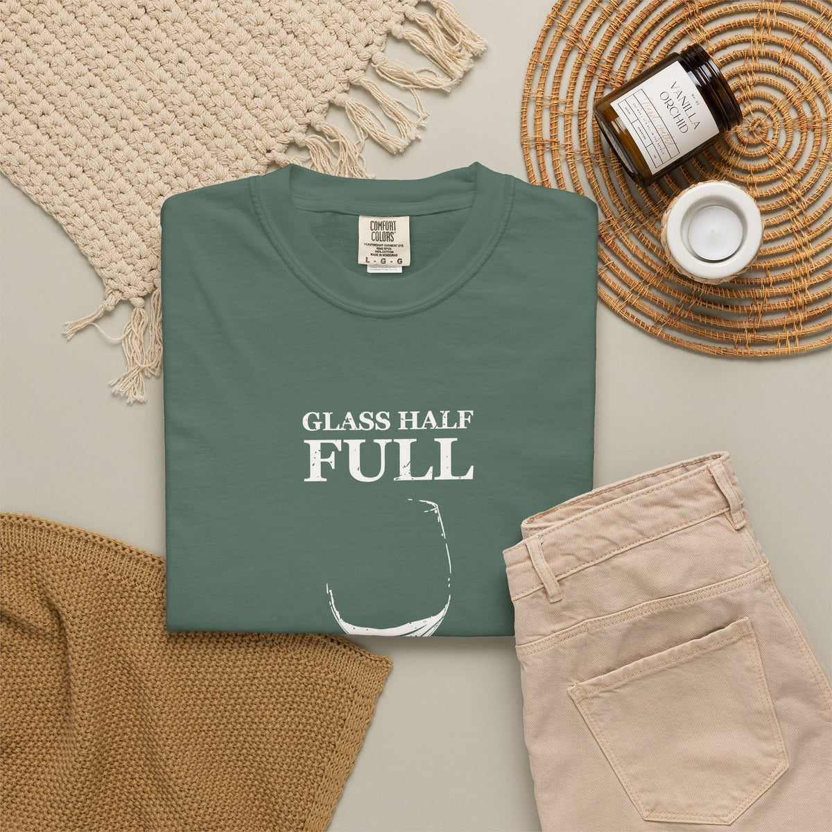 Glass Half Full for about a Minute Shirt Beer Drinker Tee