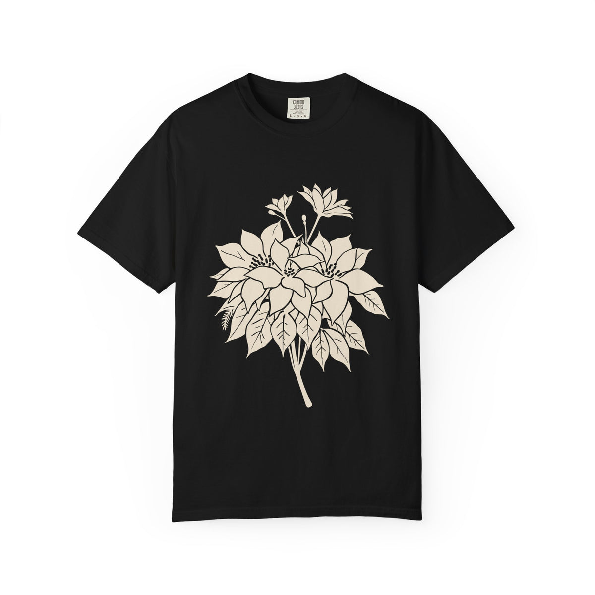 Botanical Illustration Christmas Shirt - Poinsettia Tee