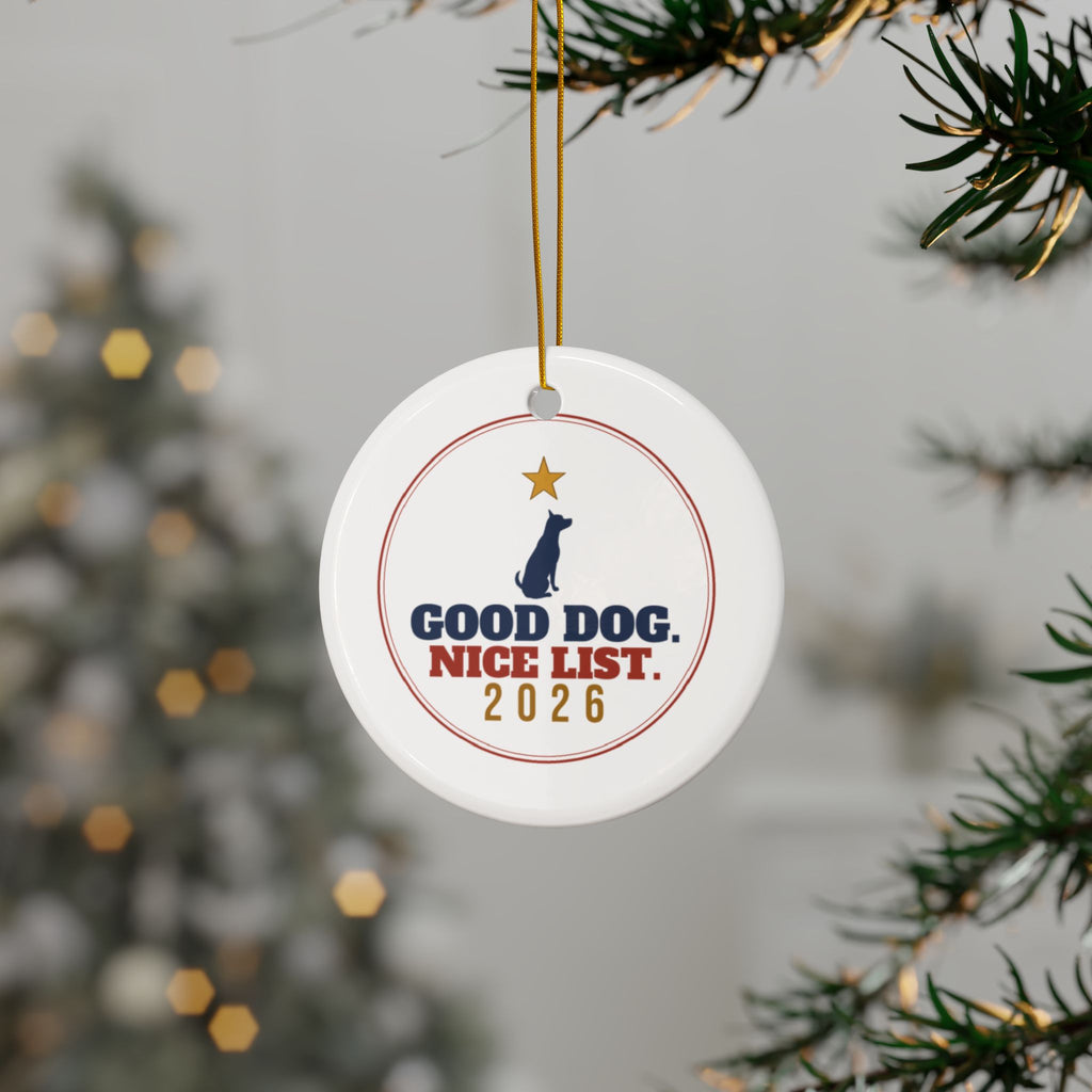 Good Dog Nice List Ornament 3-Pack - Dog Christmas