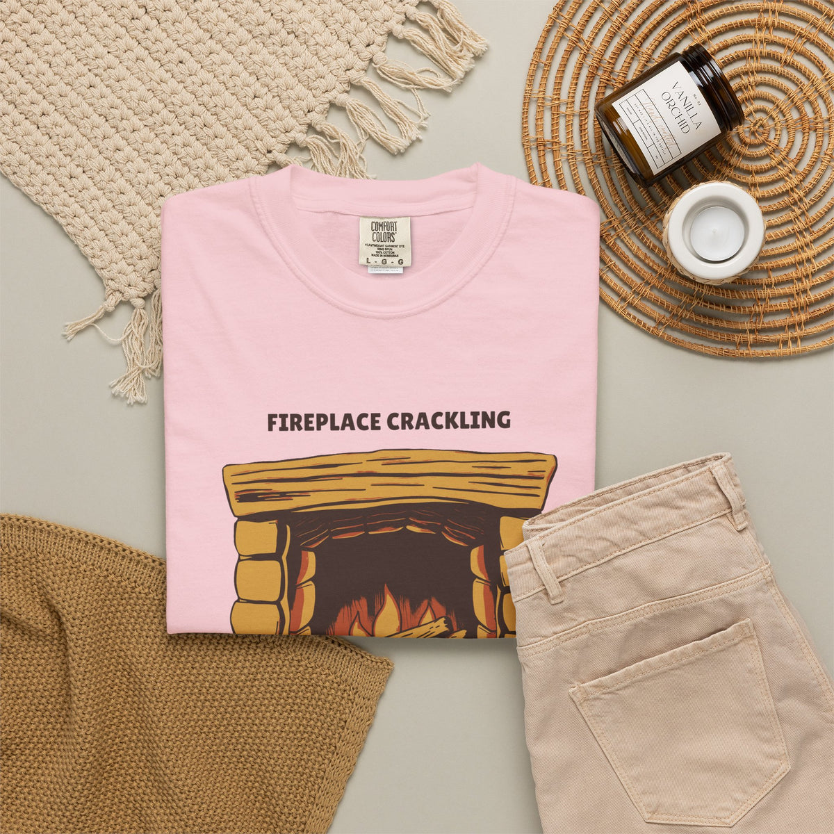 Homebody Shirt - Fireplace Crackling the Rest Can Wait Till Monday