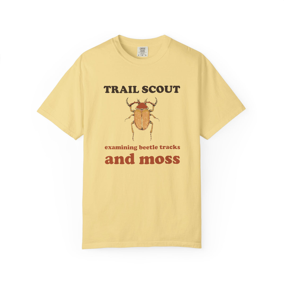 Nature Lover Shirt - Trail Scout Examining Beetle Tracks and Moss Tee