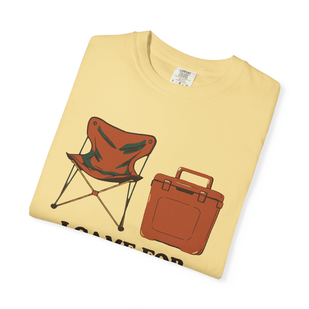 Tailgate Snacks Tee - Retro Camping Chair Cooler Graphic