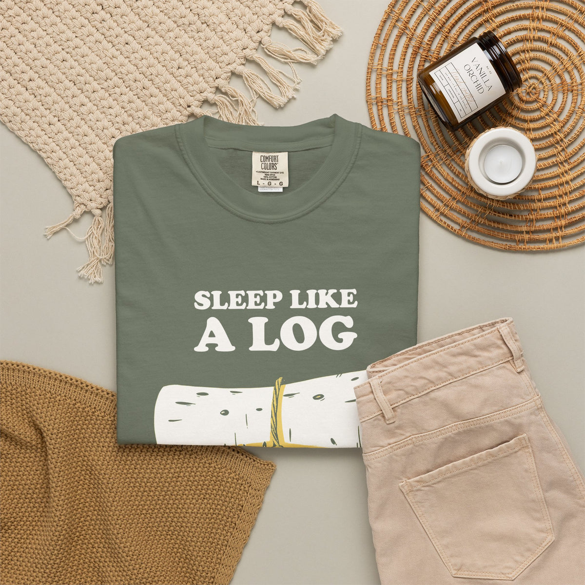 Funny Cabin Lover Shirt - Sleep Like a Log - Cabin Lover Gift