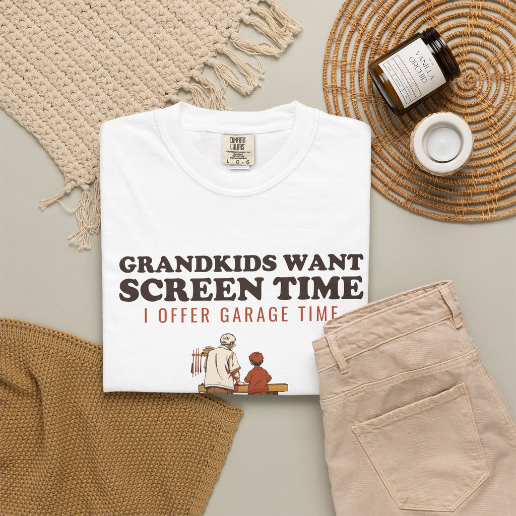 Grandkids Want Screen Time I Offer Garage Time Shirt Tee