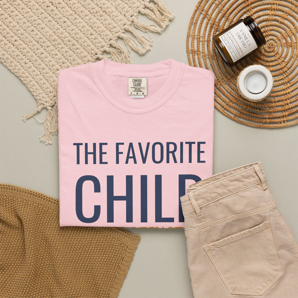 Funny Sibling Shirt - The Favorite Child by Default - Sibling Gift
