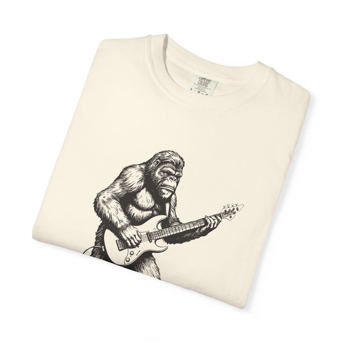 Sasquatch Shirt Funny Bigfoot Guitarist Cryptid Music Tee