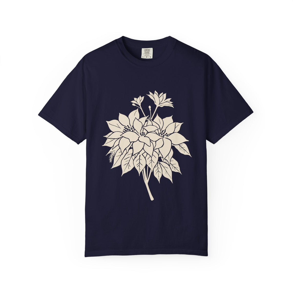 Botanical Illustration Christmas Shirt - Poinsettia Tee